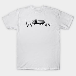 Dump Truck Driver  heartbeat Birthday dumptruck lover T-Shirt